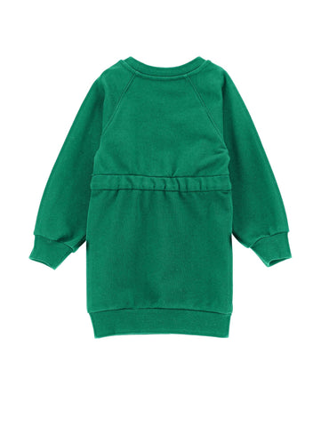 Monnalisa Girls Green Daffy Rhinestone Dress