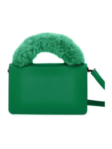 Monnalisa Girls Green Faux Fur Bag