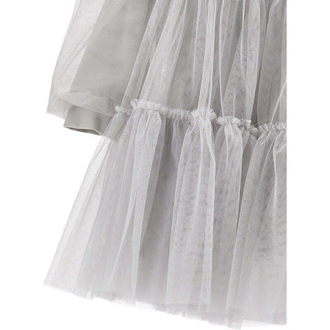 Monnalisa Girls Grey Tulle Dress