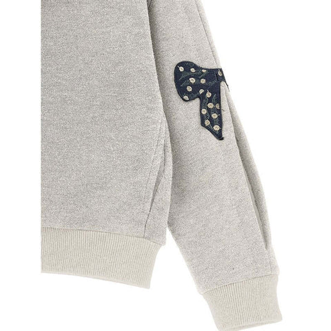 Monnalisa Girls Grey Zip Up Bow Top