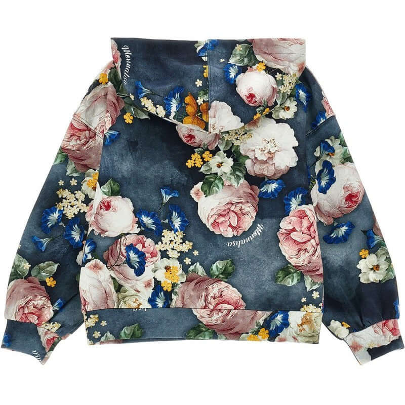 Monnalisa Girls Navy Floral Hoodie