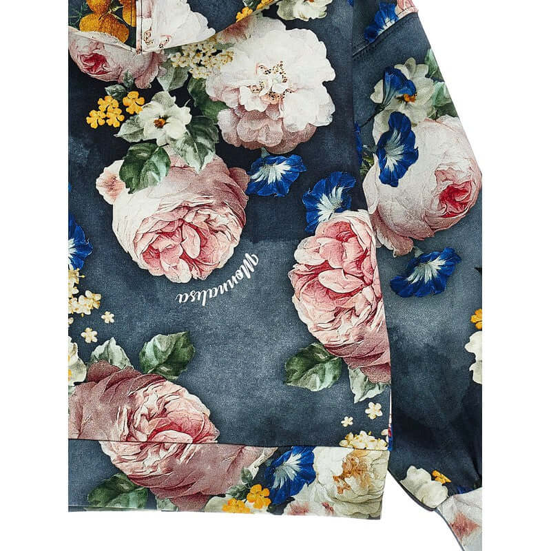 Monnalisa Girls Navy Floral Hoodie