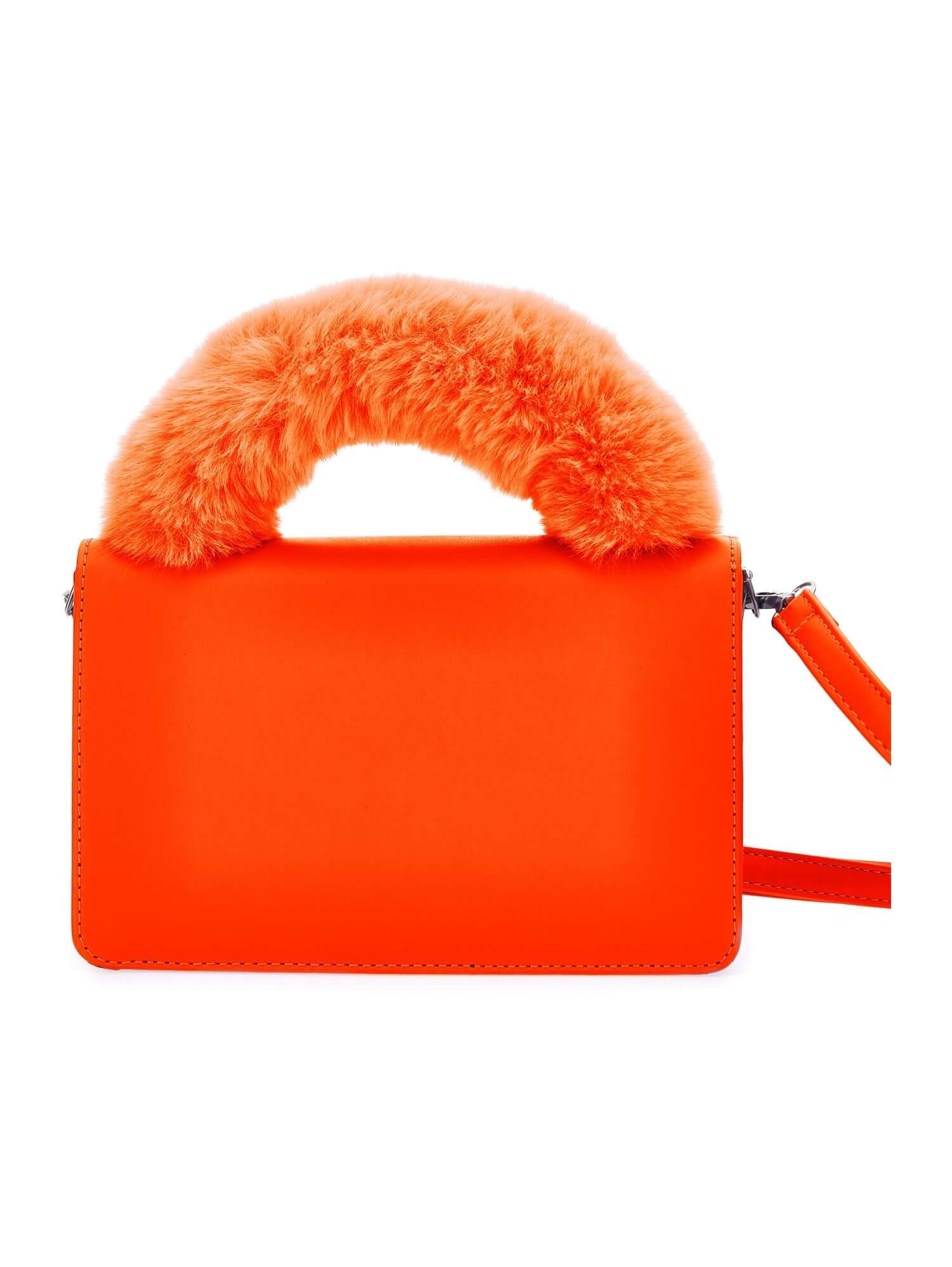 Monnalisa Girls Orange Faux Fur Bag