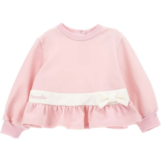 Girls Pink Bow Sweater
