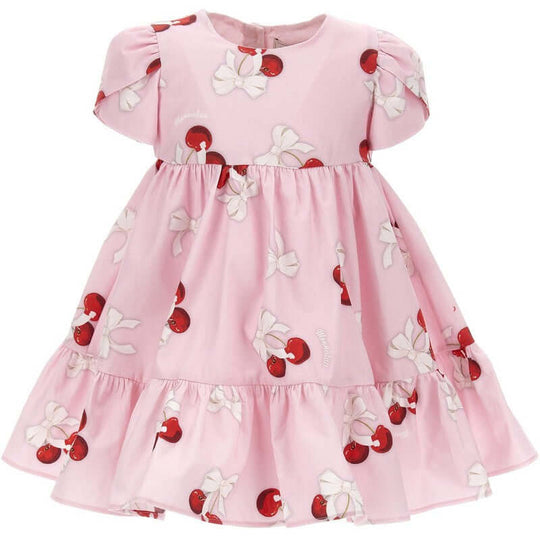 Girls Pink Cherry Dress