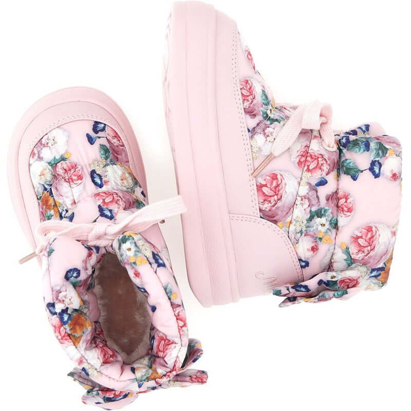 Monnalisa Girls Pink Floral Boots