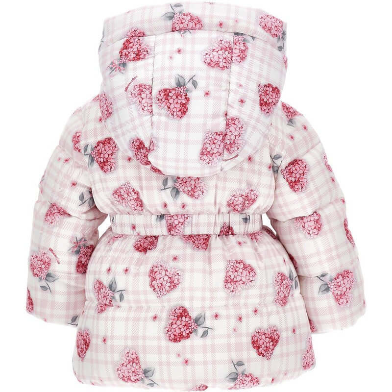 Monnalisa Girls Pink Floral Coat