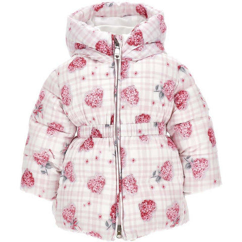 Monnalisa Girls Pink Floral Coat