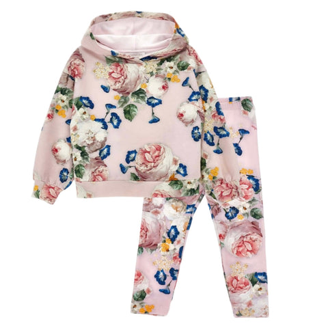 Monnalisa Girls Pink Floral Legging Set