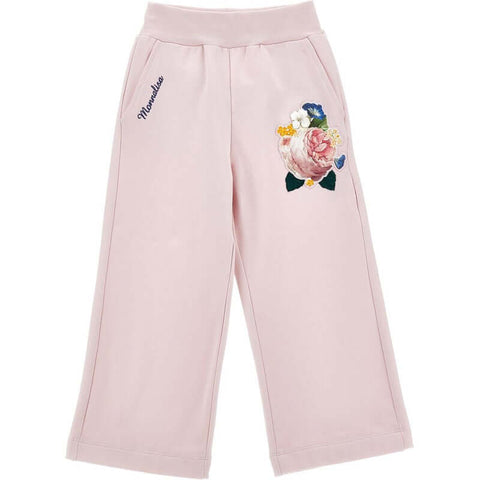 Monnalisa Girls Pink Floral Tracksuit