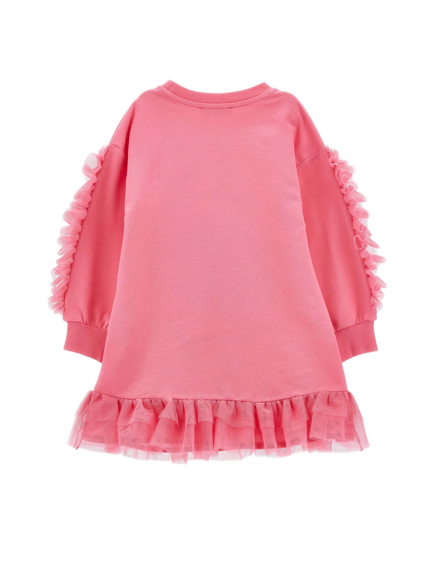 Monnalisa Girls Pink Flower Frill Dress