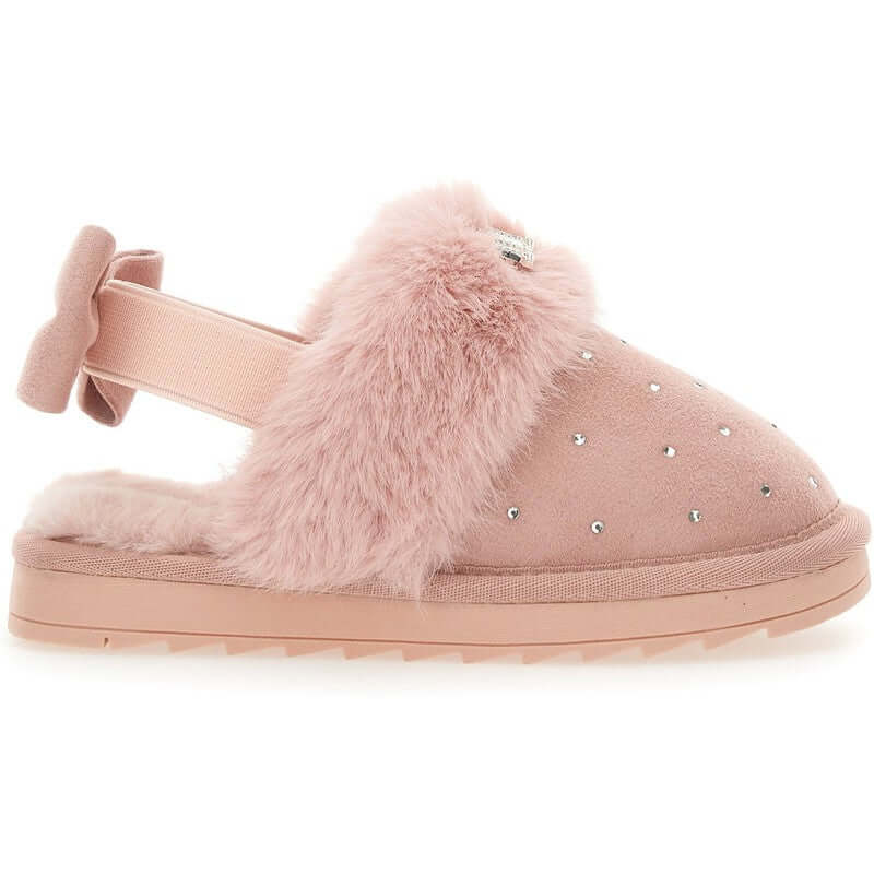 Monnalisa Girls Pink Fluffy Shoes