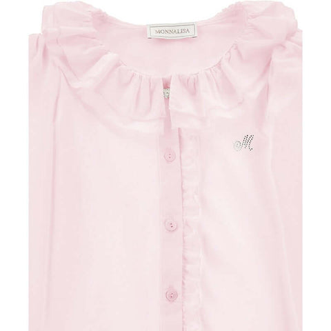 Monnalisa Girls Pink Frill Shirt