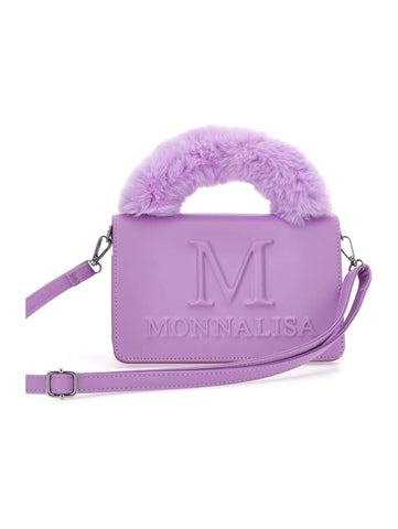 Monnalisa Girls Purple Faux Fur Bag