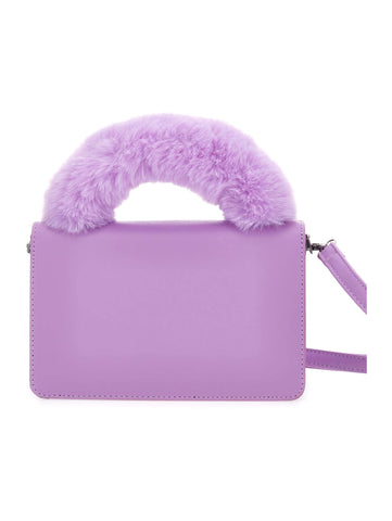 Monnalisa Girls Purple Faux Fur Bag