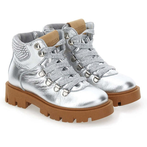 Monnalisa Girls Silver Boots