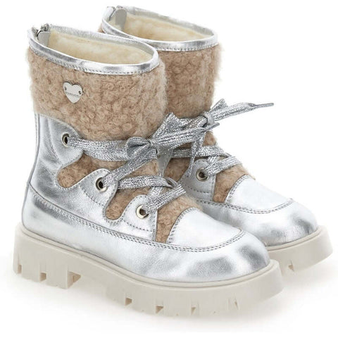 Monnalisa Girls Silver Boots