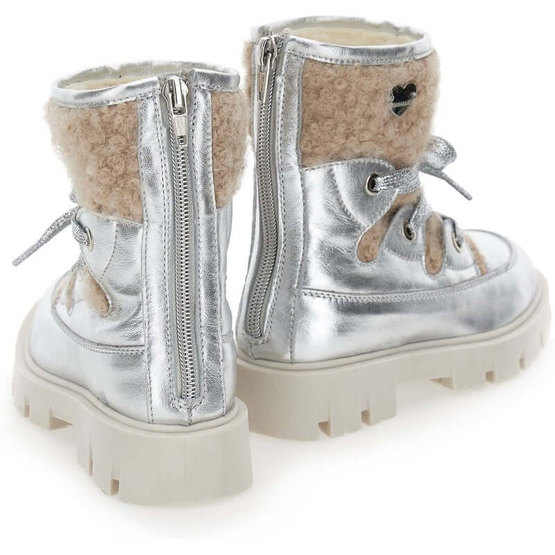 Monnalisa Girls Silver Boots