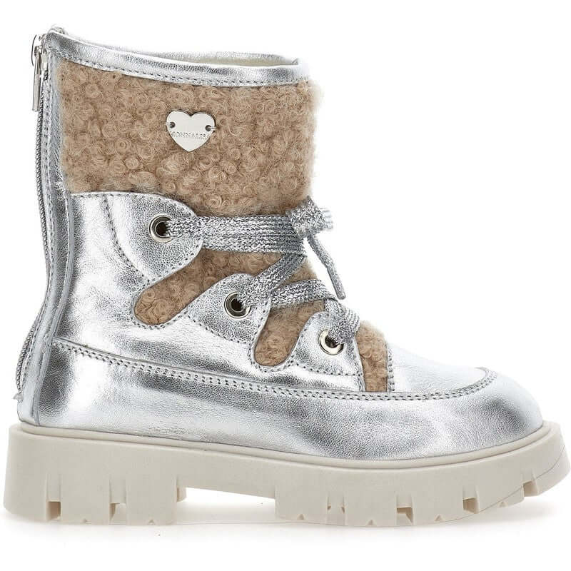 Monnalisa Girls Silver Boots