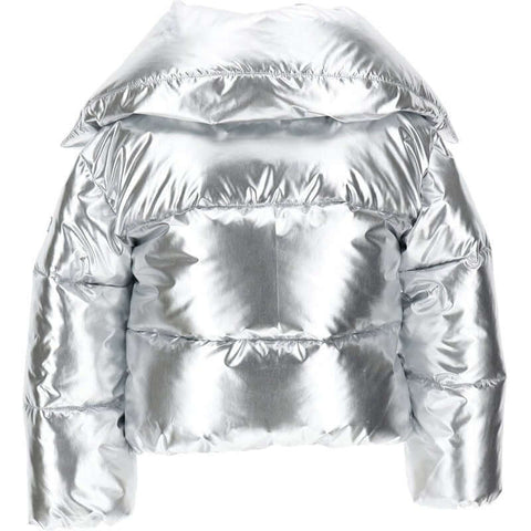 Monnalisa Girls Silver Coat