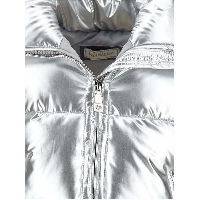 Monnalisa Girls Silver Coat