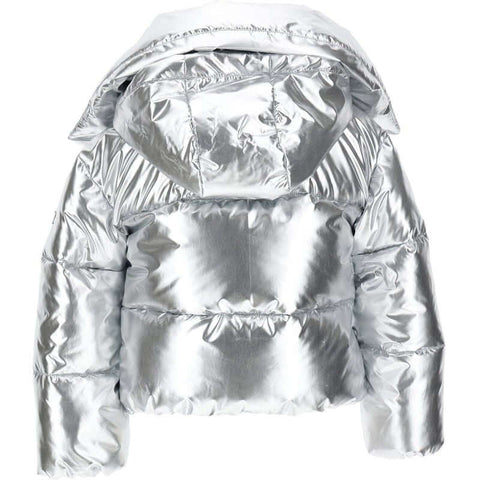 Monnalisa Girls Silver Coat