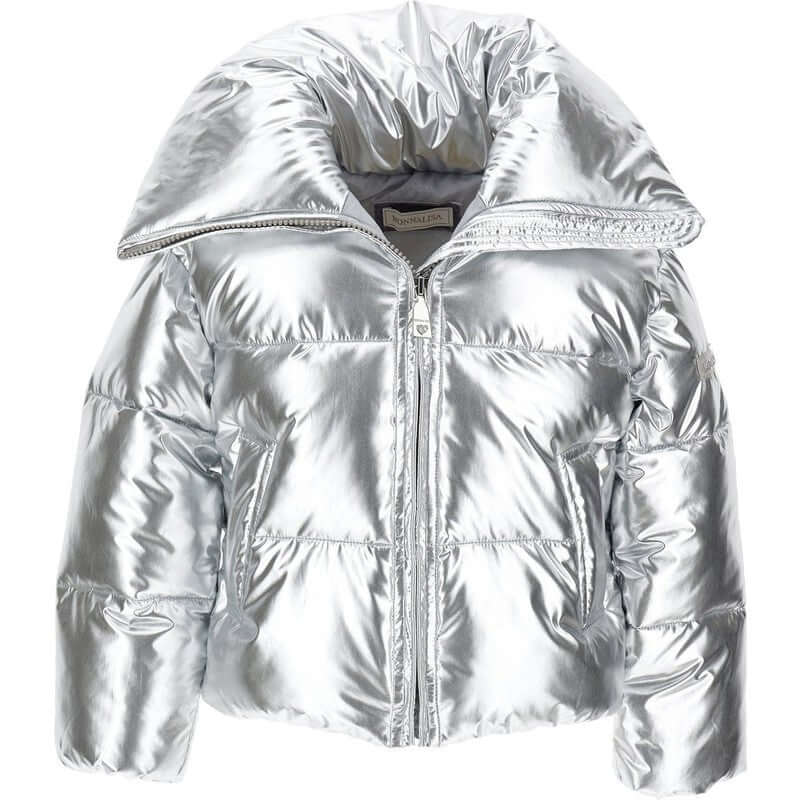 Monnalisa Girls Silver Coat