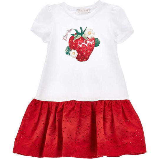 Girls Strawberry Jersey Dress
