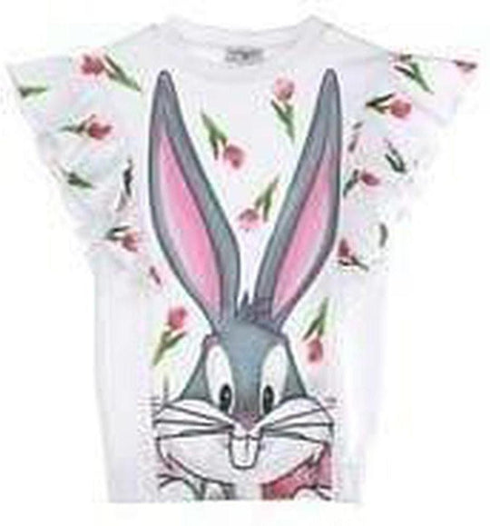 Girls White Bugs Bunny  Dress