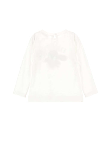 Monnalisa Girls White Daffy Rhinestone T-Shirt