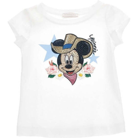 Girls White Minnie Mouse T-Shirt