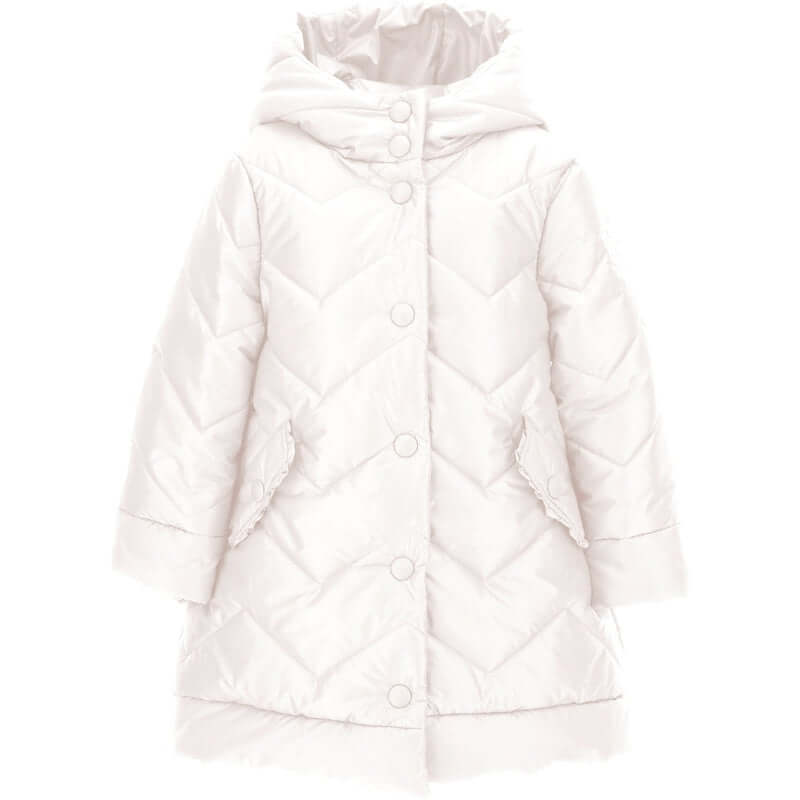 Monnalisa Girls White Quilted Jacket