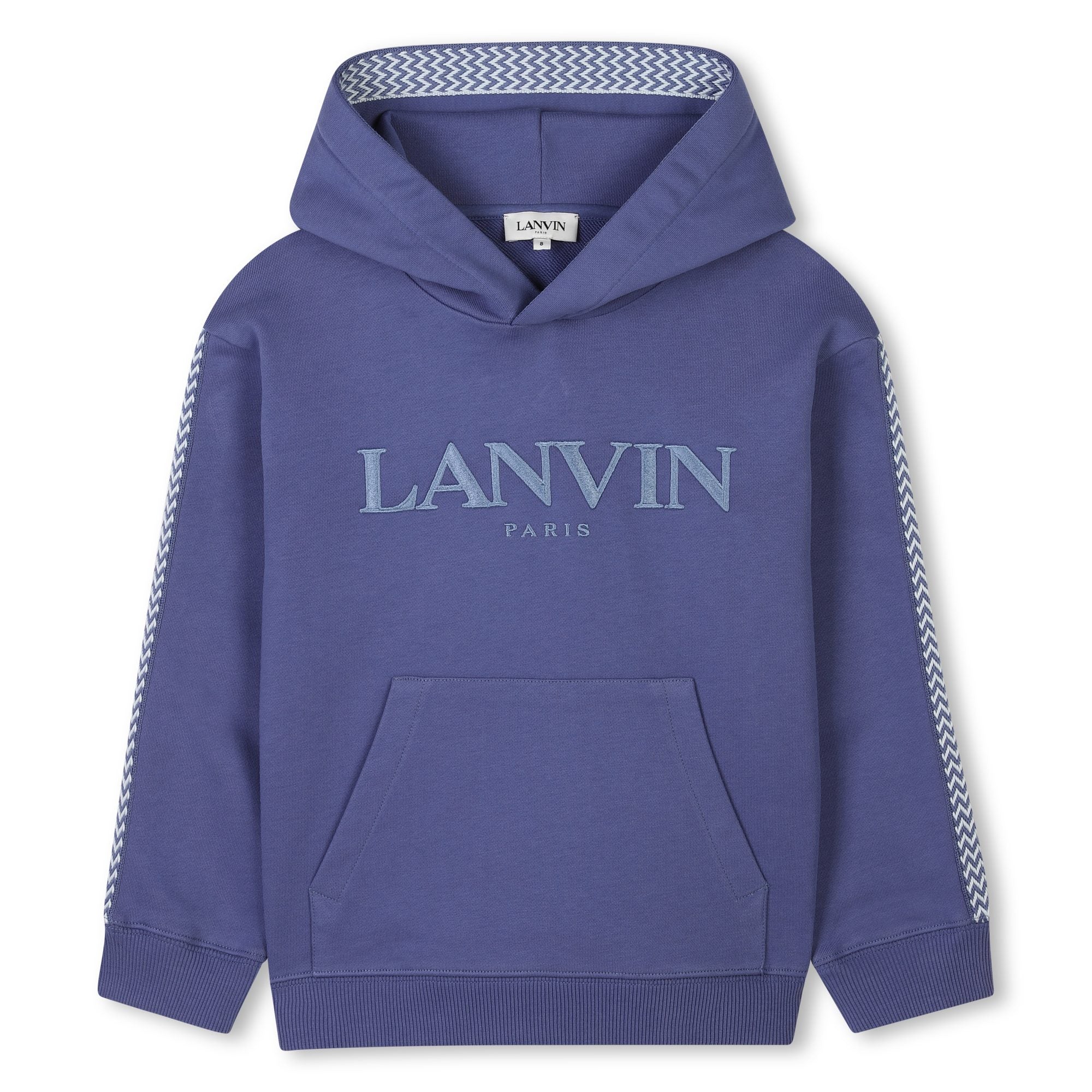 Lanvin Boys Blue Logo Hooded Sweatshirt