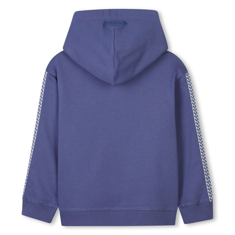 Lanvin Boys Blue Logo Hooded Sweatshirt