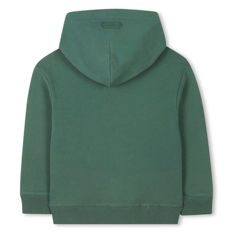 Lanvin Boys Green Hooded LogoSweatshirt