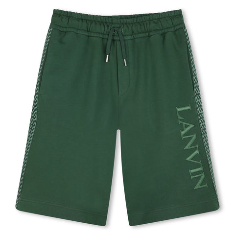 Lanvin Boys Green Logo Shorts