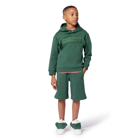 Lanvin Boys Green Logo Shorts