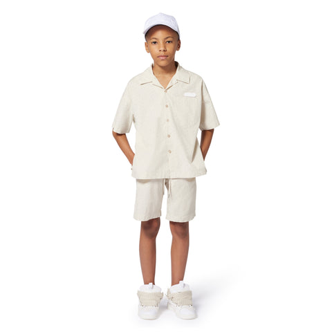 Lanvin Boys Cream Logo Short