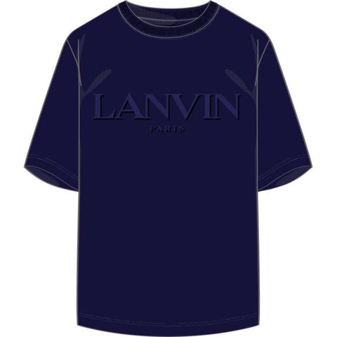 Lanvin Boys Navy Logo T-Shirt