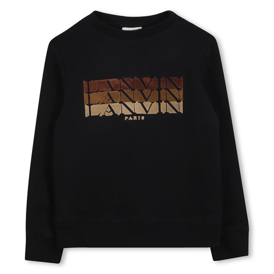 Boys Black Logo Sweatshirt