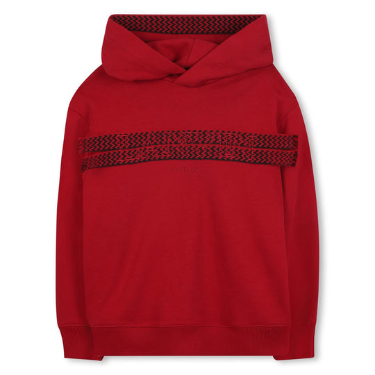 Boys Red Hooded Sweatshirt