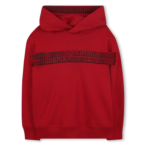 Lanvin Boys Red Hooded Sweatshirt