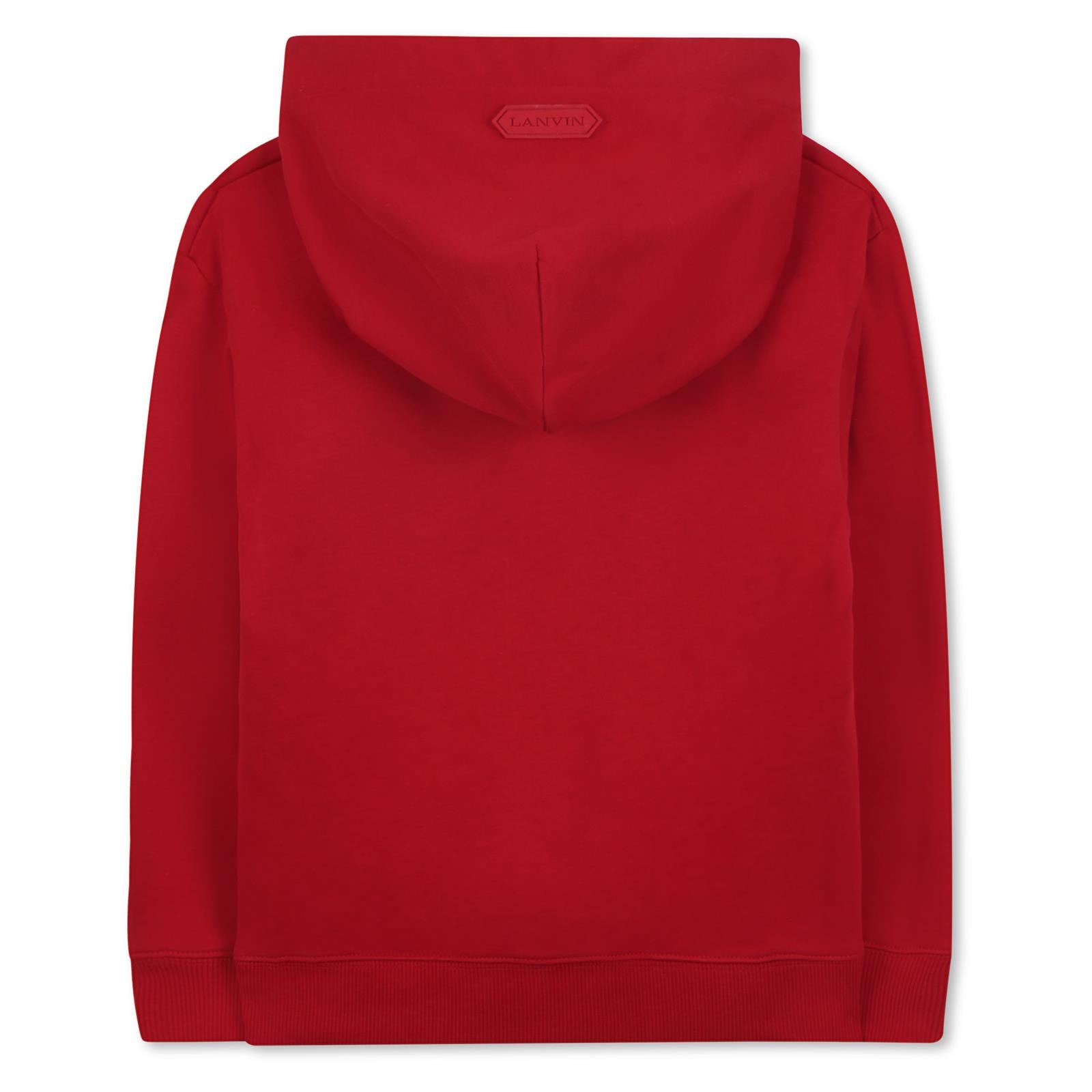 Lanvin Boys Red Hooded Sweatshirt