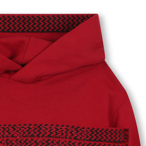 Lanvin Boys Red Hooded Sweatshirt