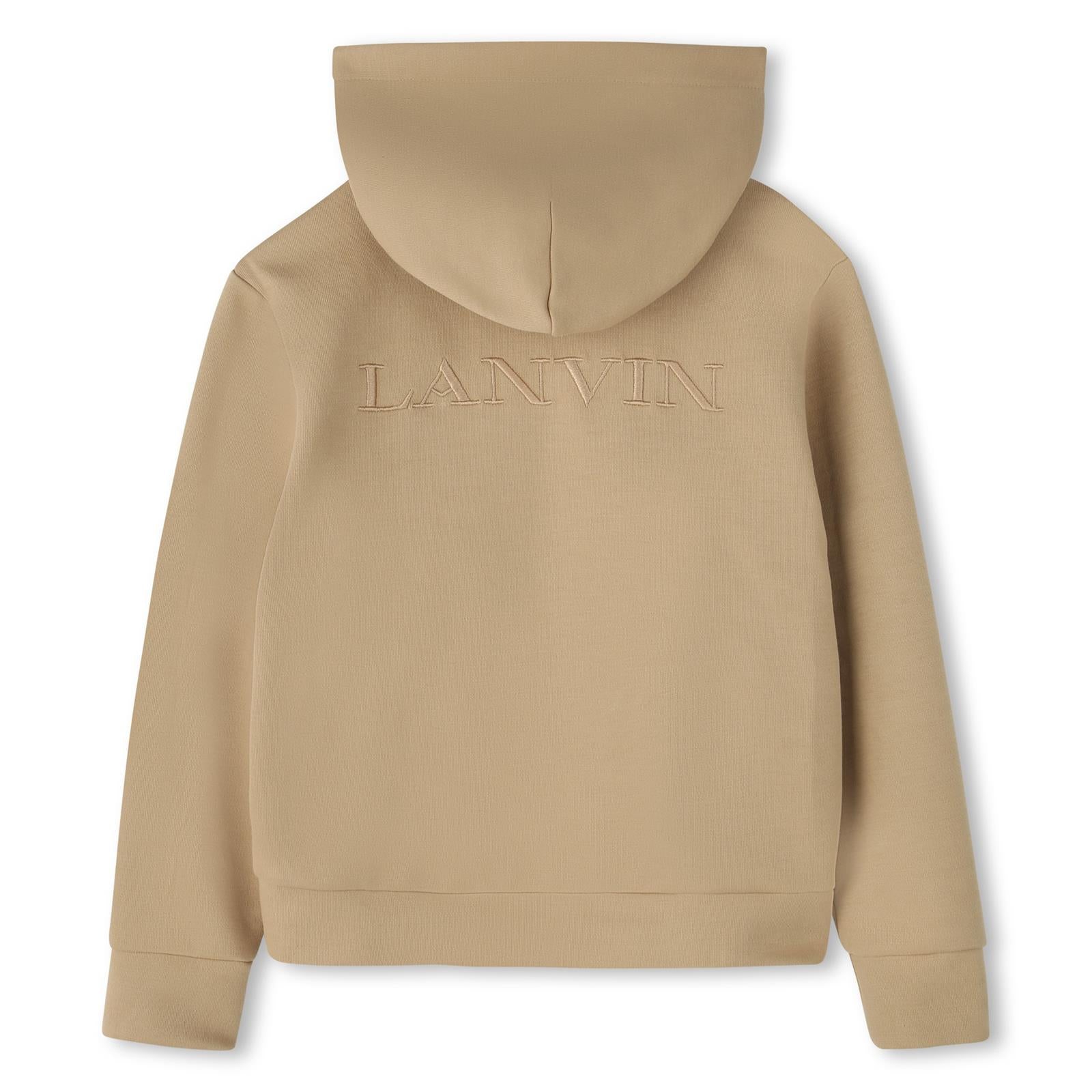 Lanvin Boys Beige Zip Up Hoodie