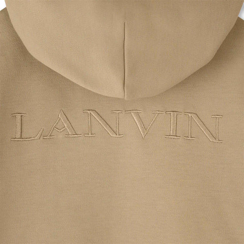 Lanvin Boys Beige Zip Up Hoodie