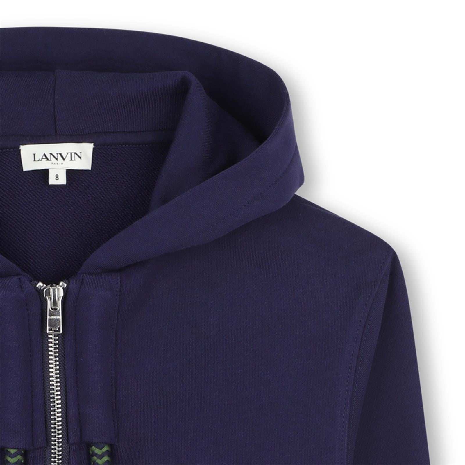Lanvin Boys Blue Zip Up Hoodie