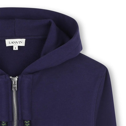 Lanvin Boys Blue Zip Up Hoodie