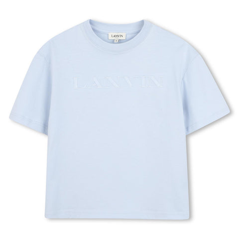 Lanvin Boys Blue Logo T-Shirt