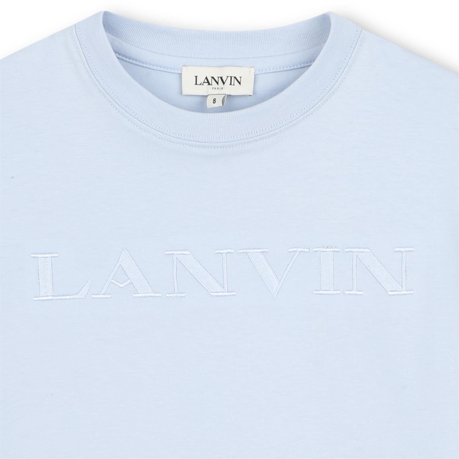 Lanvin Boys Blue Logo T-Shirt
